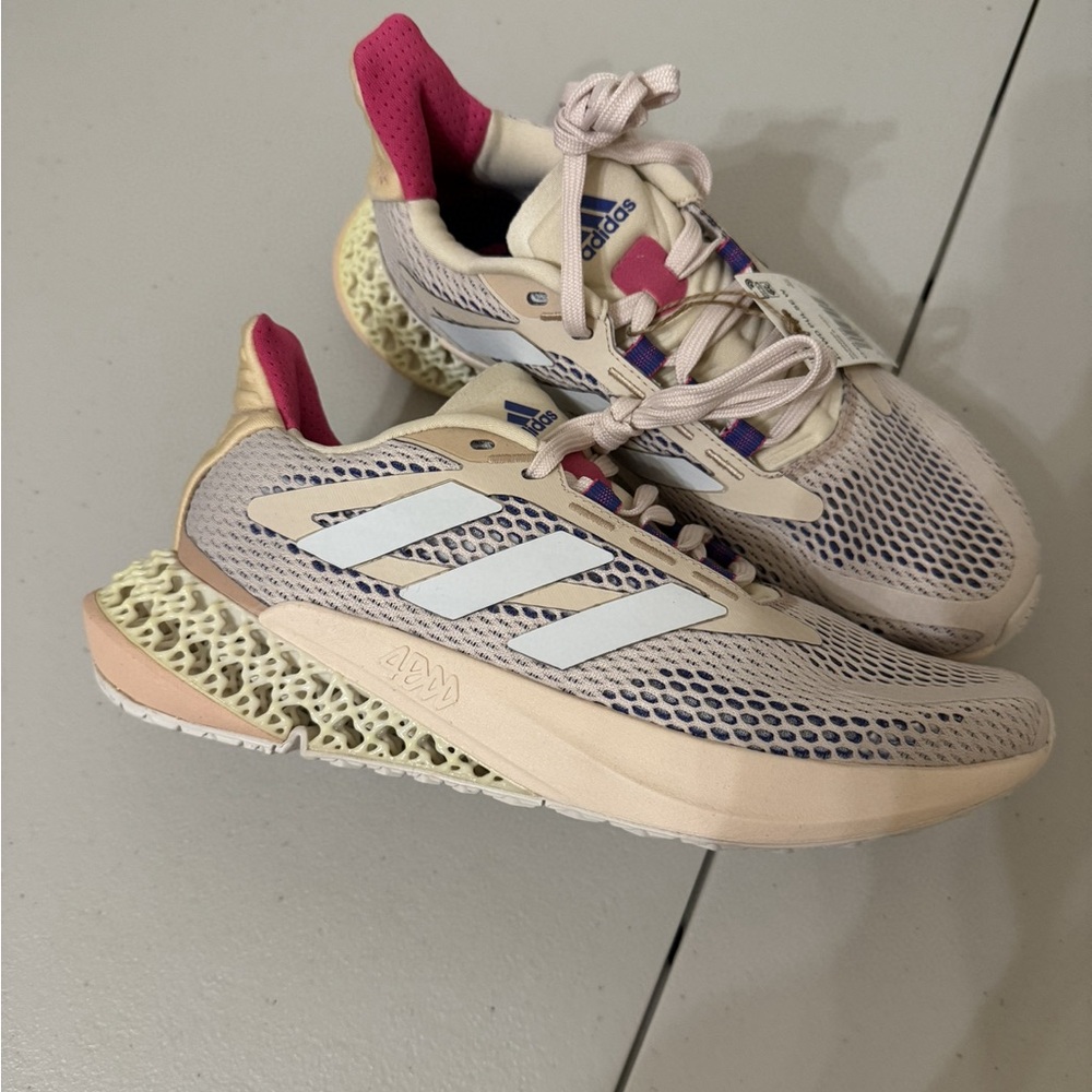 Adidas 4D FWD PULSE Halo Ivory Pink 3D Printed Running Shoes Women's 7